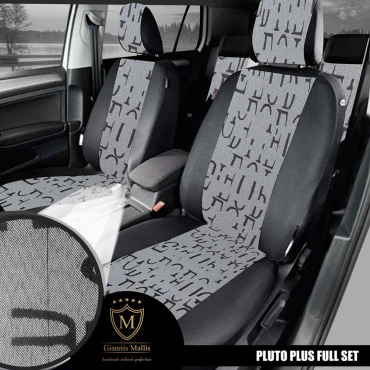 Καλύμματα καθισμάτων Pluto Plus ύφασμα μαύρο με Κ1