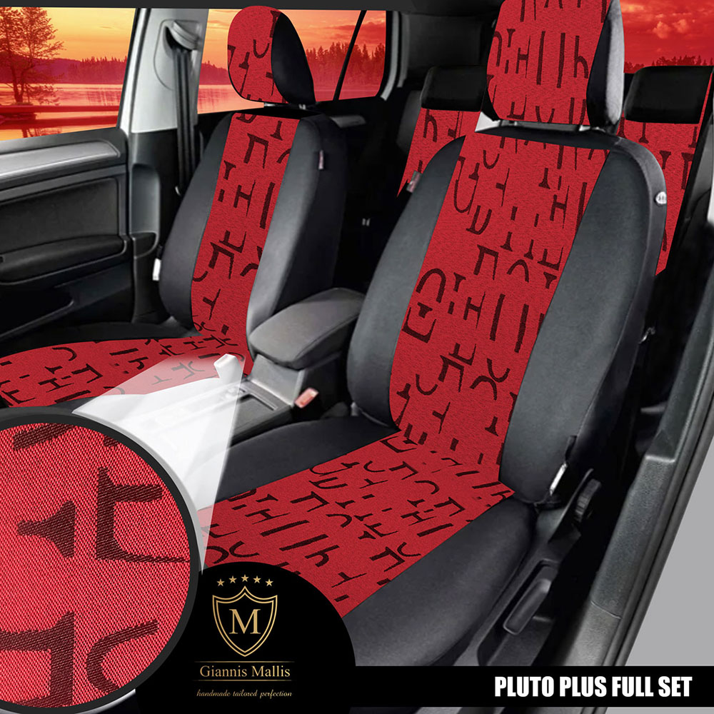 Καλύμματα καθισμάτων Pluto Plus ύφασμα μαύρο με Κ3