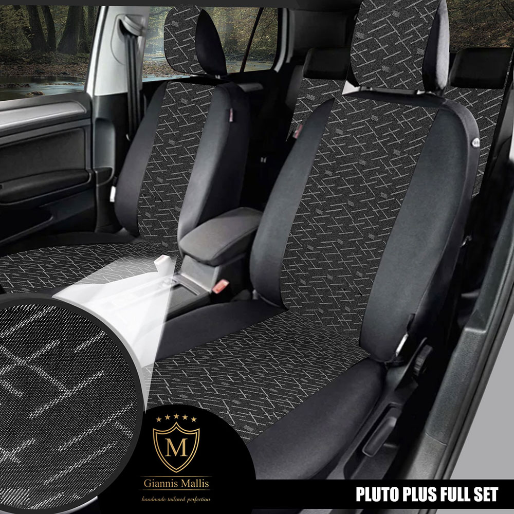 Καλύμματα καθισμάτων Pluto Plus ύφασμα μαύρο με Κ12