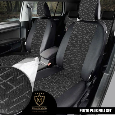 Καλύμματα καθισμάτων Pluto Plus ύφασμα μαύρο με Κ12