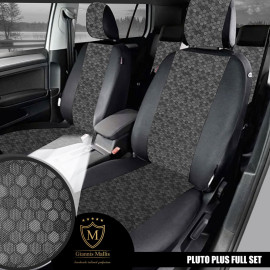 Καλύμματα καθισμάτων Pluto Plus ύφασμα μαύρο με Κ17