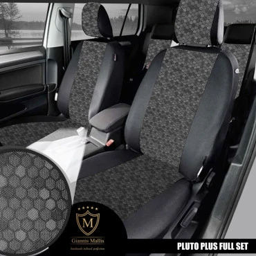 Καλύμματα καθισμάτων Pluto Plus ύφασμα μαύρο με Κ17