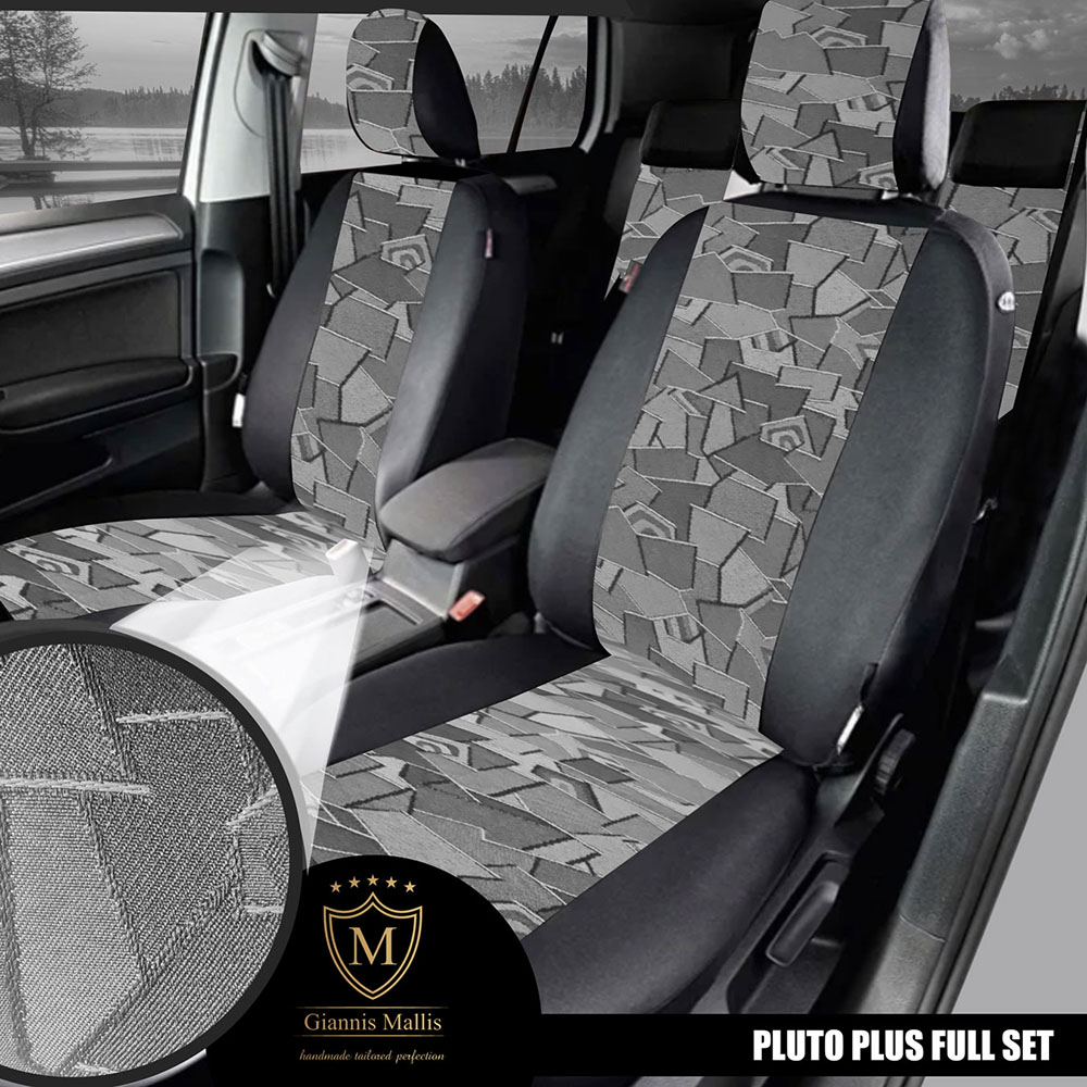 Καλύμματα καθισμάτων Pluto Plus ύφασμα μαύρο με Κ29