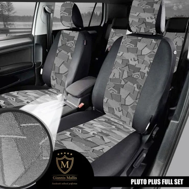 Καλύμματα καθισμάτων Pluto Plus ύφασμα μαύρο με Κ29