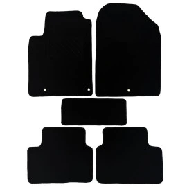 Hyundai i30 2017+ πατάκια μοκέτα Premium μαύρα με 3 δαχτυλίδια 5τμχ