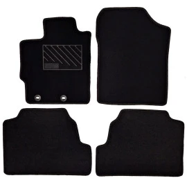 Toyota Yaris III 2011-2020 πατάκια μοκέτα Economy Plus μαύρα με 2 οβάλ κουμπώματα 4τμχ Toyota Yaris III 2011-2020 πατάκια μοκέτα Economy Plus μαύρα με 2 οβάλ κουμπώματα 4τμχ