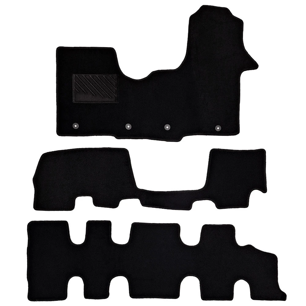Renault Trafic / Οpel Vivaro B / Fiat Talento 2014-2019 9θέσιο πατάκια μοκέτα Economy Plus μαύρα με 4 κουμπώματα 3τμχ Renault Trafic / Οpel Vivaro B / Fiat Talento 2014-2019 9θέσιο πατάκια μοκέτα Economy Plus μαύρα με 4 κουμπώματα 3τμχ