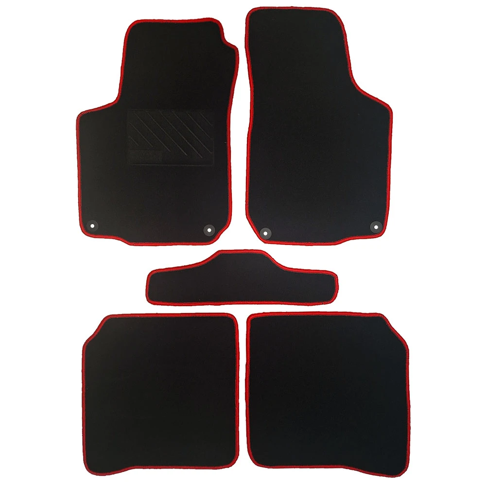 Seat Toledo II 1999-2005 πατάκια μοκέτα Premium μαύρα με κόκκινο ρέλι και 4 κουμπώματα 5τμχ Seat Toledo II 1999-2005 πατάκια μοκέτα Premium μαύρα με κόκκινο ρέλι και 4 κουμπώματα 5τμχ