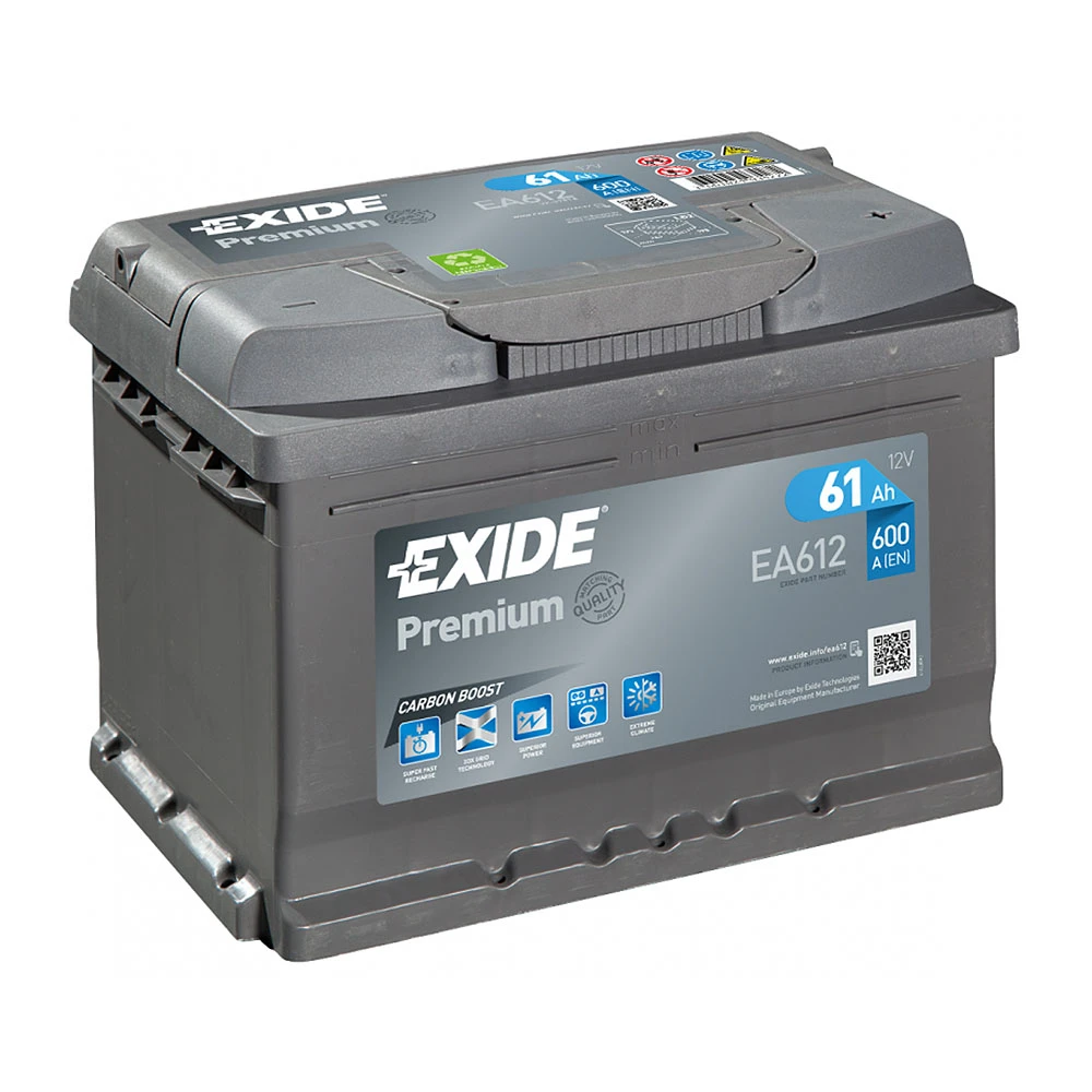 Μπαταρία EXIDE PREMIUM 12V 61AH EA612 Μπαταρία EXIDE PREMIUM 12V 61AH EA612