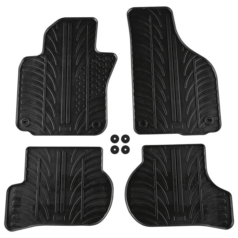 VW Golf 2003-2012 / Jetta 2006-2010 / Scirocco 2009-2017 λαστιχένια μαύρα πατάκια Gledring 0062 με στρογγυλά κουμπώματα - 4τμχ VW Golf 2003-2012 / Jetta 2006-2010 / Scirocco 2009-2017 λαστιχένια μαύρα πατάκια Gledring 0062 με στρογγυλά κουμπώματα - 4τμχ