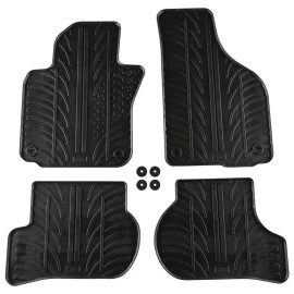 VW Golf 2003-2012 / Jetta 2006-2010 / Scirocco 2009-2017 λαστιχένια μαύρα πατάκια Gledring 0062 με στρογγυλά κουμπώματα - 4τμχ VW Golf 2003-2012 / Jetta 2006-2010 / Scirocco 2009-2017 λαστιχένια μαύρα πατάκια Gledring 0062 με στρογγυλά κουμπώματα - 4τμχ