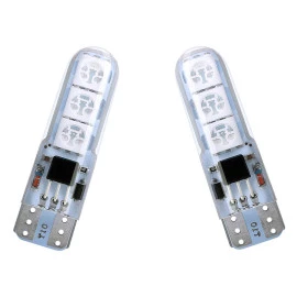 LED T10 W5W RGB 12V 1,2W με ασύρματο τηλεχειριστήριο 2τμχ LED T10 W5W RGB 12V 1,2W με ασύρματο τηλεχειριστήριο 2τμχ