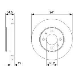 Σετ δισκόπλακες εμπρός BOSCH 0986479377 Σετ δισκόπλακες εμπρός BOSCH 0986479377