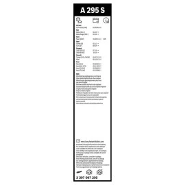 Μάκτρα υαλοκαθαριστήρα Bosch Aerotwin A295S 600mm/400mm 24"/16"