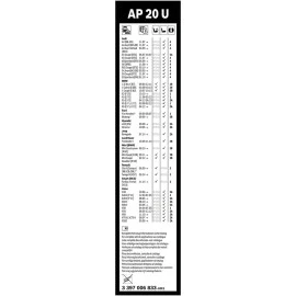 Μάκτρο υαλοκαθαριστήρα Bosch Aerotwin Plus AP20U 500mm 20" 1τμχ Μάκτρο υαλοκαθαριστήρα Bosch Aerotwin Plus AP20U 500mm 20" 1τμχ