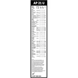 Μάκτρο υαλοκαθαριστήρα Bosch Aerotwin Plus AP21U 530mm 21" 1τμχ Μάκτρο υαλοκαθαριστήρα Bosch Aerotwin Plus AP21U 530mm 21" 1τμχ
