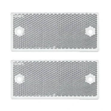 Αντανακλαστικά βιδωτά 90mm x 40mm PMMA λευκά 2τμχ