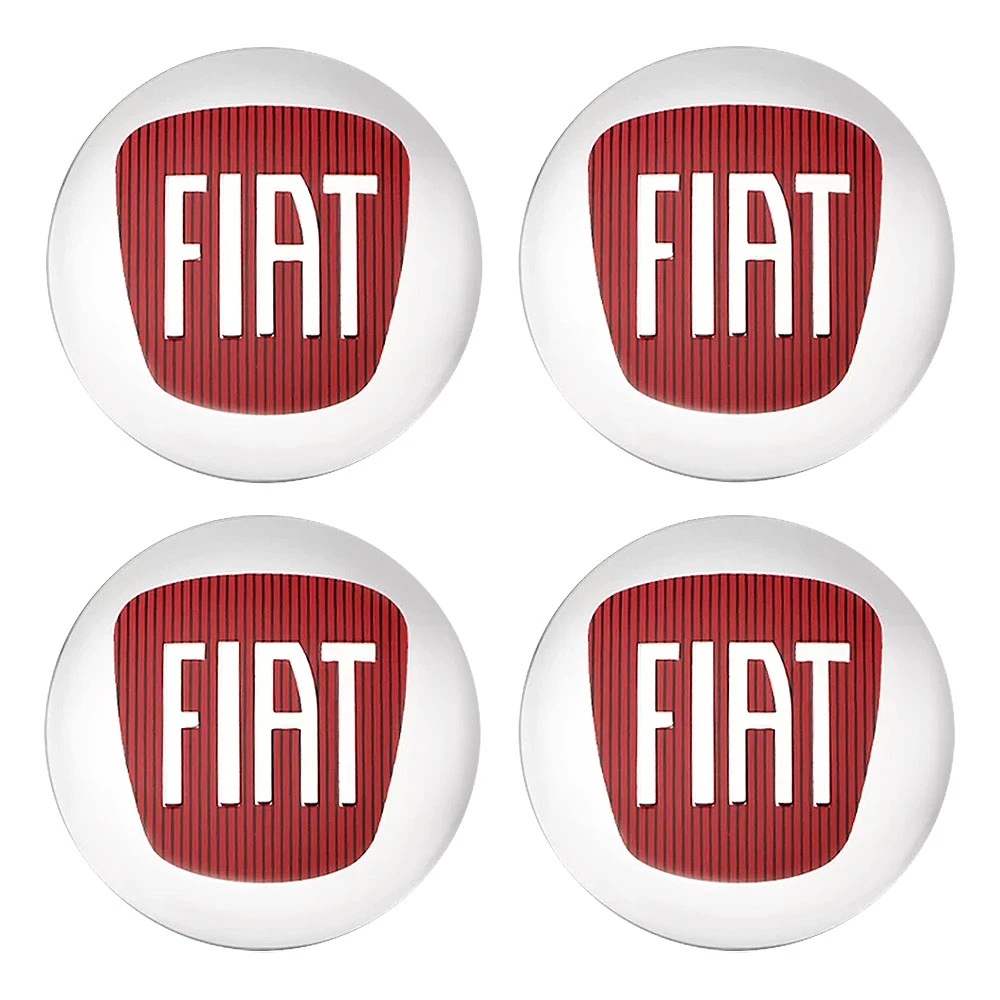 Αυτοκόλλητα ζαντών χρωμίου κόκκινα Fiat 56mm 4τμχ Αυτοκόλλητα ζαντών χρωμίου κόκκινα Fiat 56mm 4τμχ