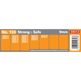 Αλυσίδες χιονιού CARTECH STRONG & SAFE ALLOY STEEL No. 130 9mm με όλες τις εγκρίσεις 2τμχ