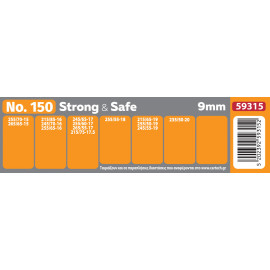 Αλυσίδες χιονιού CARTECH STRONG & SAFE ALLOY STEEL No. 150 9mm με όλες τις εγκρίσεις 2τμχ