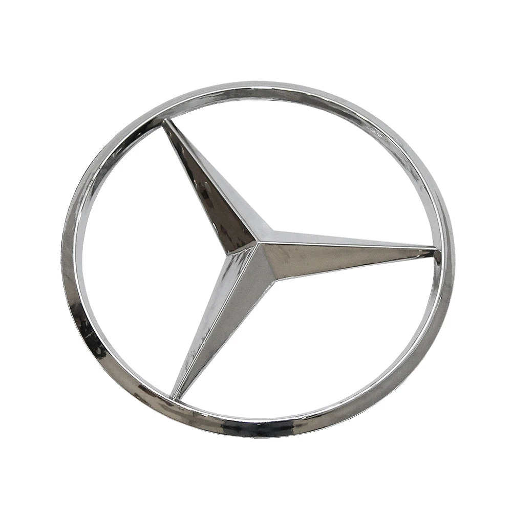 Αυτοκόλλητο σήμα χρωμίου Mercedes 90mm Αυτοκόλλητο σήμα χρωμίου Mercedes 90mm