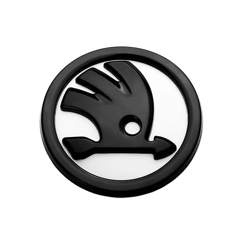 Αυτοκόλλητο σήμα Skoda καπό - πορτ μπαγκάζ 8cm μαύρο-λευκό 1τμχ Αυτοκόλλητο σήμα Skoda καπό - πορτ μπαγκάζ 8cm μαύρο-λευκό 1τμχ