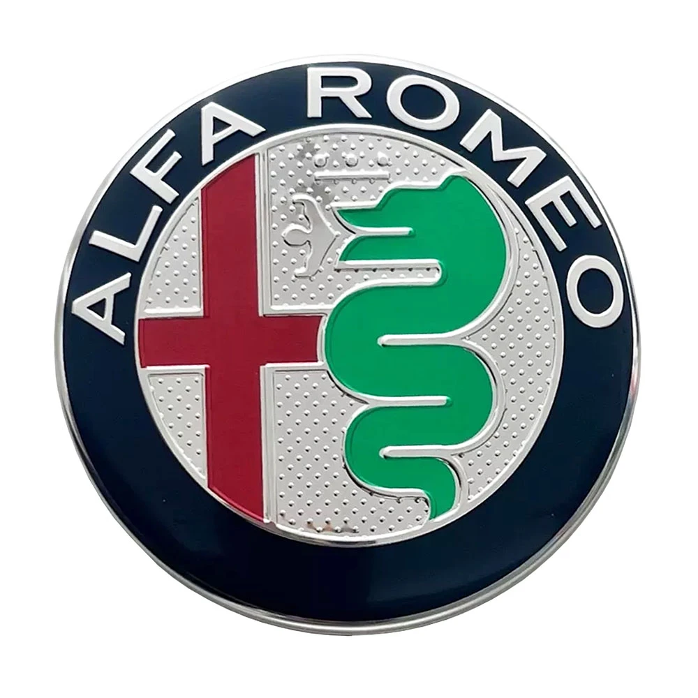 Αυτοκόλλητο σήμα Alfa Romeo χρωμίου καπό - πορτ μπαγκάζ 74mm Αυτοκόλλητο σήμα Alfa Romeo χρωμίου καπό - πορτ μπαγκάζ 74mm