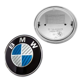 Σήμα καπό BMW 74mm Carbon μπλε 1τμχ Σήμα καπό BMW 74mm Carbon μπλε 1τμχ
