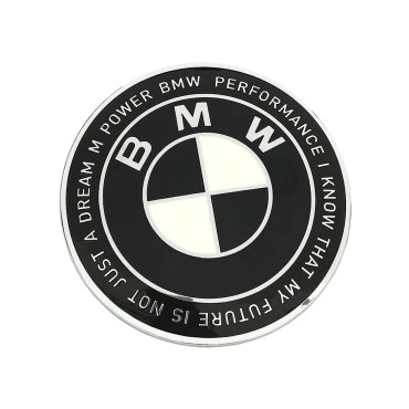 Σήμα καπό BMW 74mm M Performance 50th anniversary Black 1τμχ