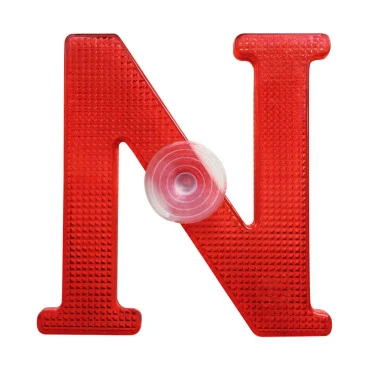 Αντανακλαστικό Σήμα Ν για νέους οδηγούς με βεντούζα 14x15cm 1τμχ