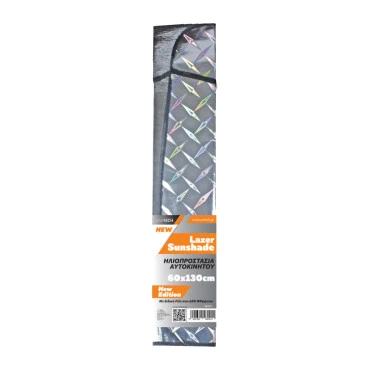 Ηλιοπροστασία εσωτερική παρμπρίζ 130x60cm Cartech LASER με ειδικό ρέλι