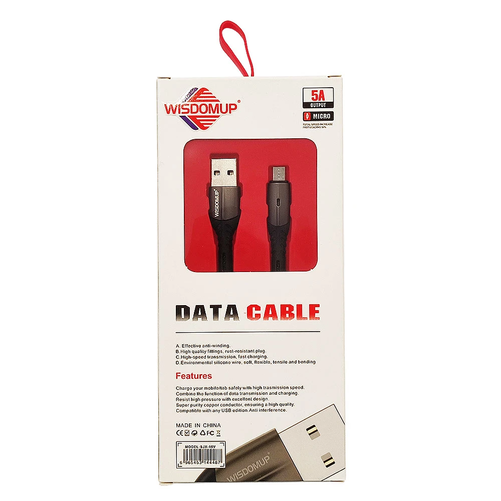 Καλώδιο φόρτισης-δεδομένων WISDOMUP micro-USB SJX-15V 1m 5A Καλώδιο φόρτισης-δεδομένων WISDOMUP micro-USB SJX-15V 1m 5A