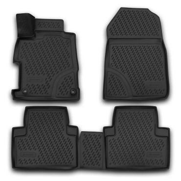 Λαστιχένια μαύρα πατάκια Element 3D για Honda Civic (2012-2015) sedan 4τμχ