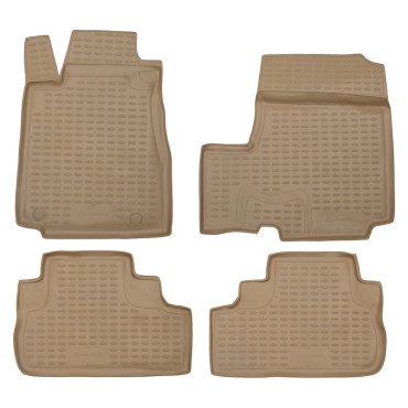 Λαστιχένια μπεζ πατάκια Element 3D για Honda CR-V (2002-2007) 4τμχ