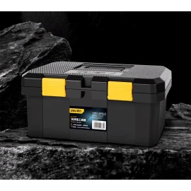 DELI εργαλειοθήκη DL432918 πλαστική 42.5x23x19.5cm μαύρη