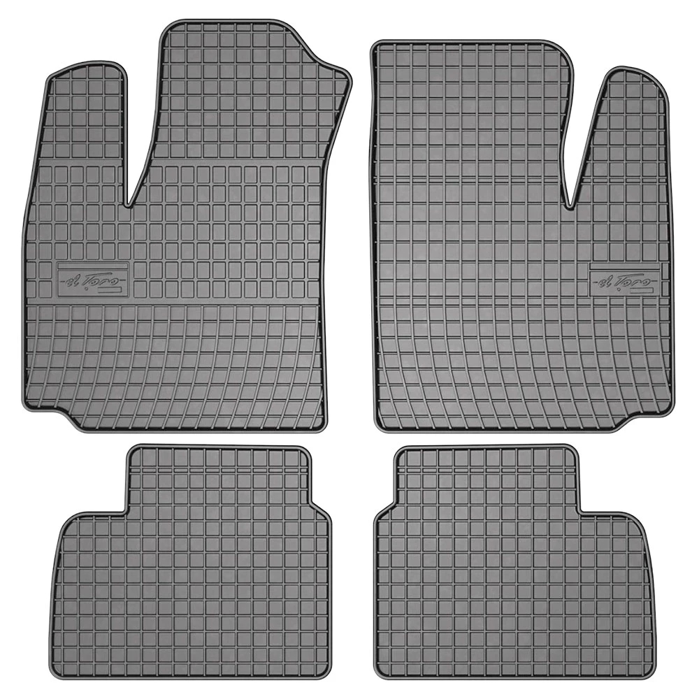 Fiat Doblo (2001-2008) λαστιχένια γκρι πατάκια Frogum El Toro - 4τμχ