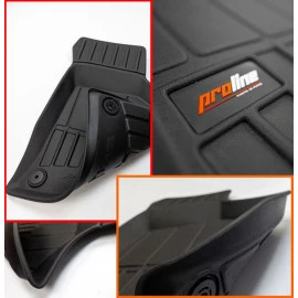 Toyota Yaris Hybrid (2020+) /  Yaris Cross (2020+) / Mazda 2 Hybrid (2022+) λαστιχένια μαύρα πατάκια σκαφάκια Frogum ProLine - 3τμχ