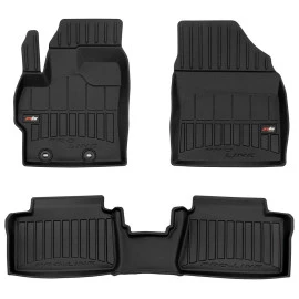 Toyota Yaris Hybrid (2020+) /  Yaris Cross (2020+) / Mazda 2 Hybrid (2022+) λαστιχένια μαύρα πατάκια σκαφάκια Frogum ProLine - 3τμχ