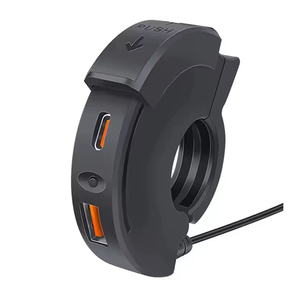 Φορτιστής τιμονιού μοτοσυκλέτας USB/Type-C PD 30W QC 18W 12-24V