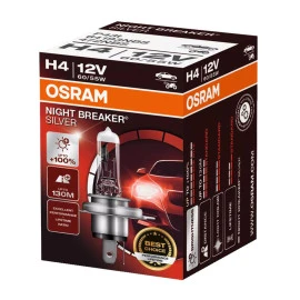 Λάμπα αυτοκινήτου & μοτοσυκλέτας Osram Night Breaker Silver +100% H4 Αλογόνου 12V 60/55W 1τμχ Λάμπα αυτοκινήτου & μοτοσυκλέτας Osram Night Breaker Silver +100% H4 Αλογόνου 12V 60/55W 1τμχ