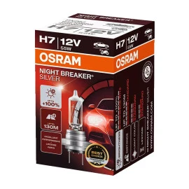 Λάμπα αυτοκινήτου & μοτοσυκλέτας Osram Night Breaker Silver +100% H7 Αλογόνου 12V 55W 1τμχ Λάμπα αυτοκινήτου & μοτοσυκλέτας Osram Night Breaker Silver +100% H7 Αλογόνου 12V 55W 1τμχ