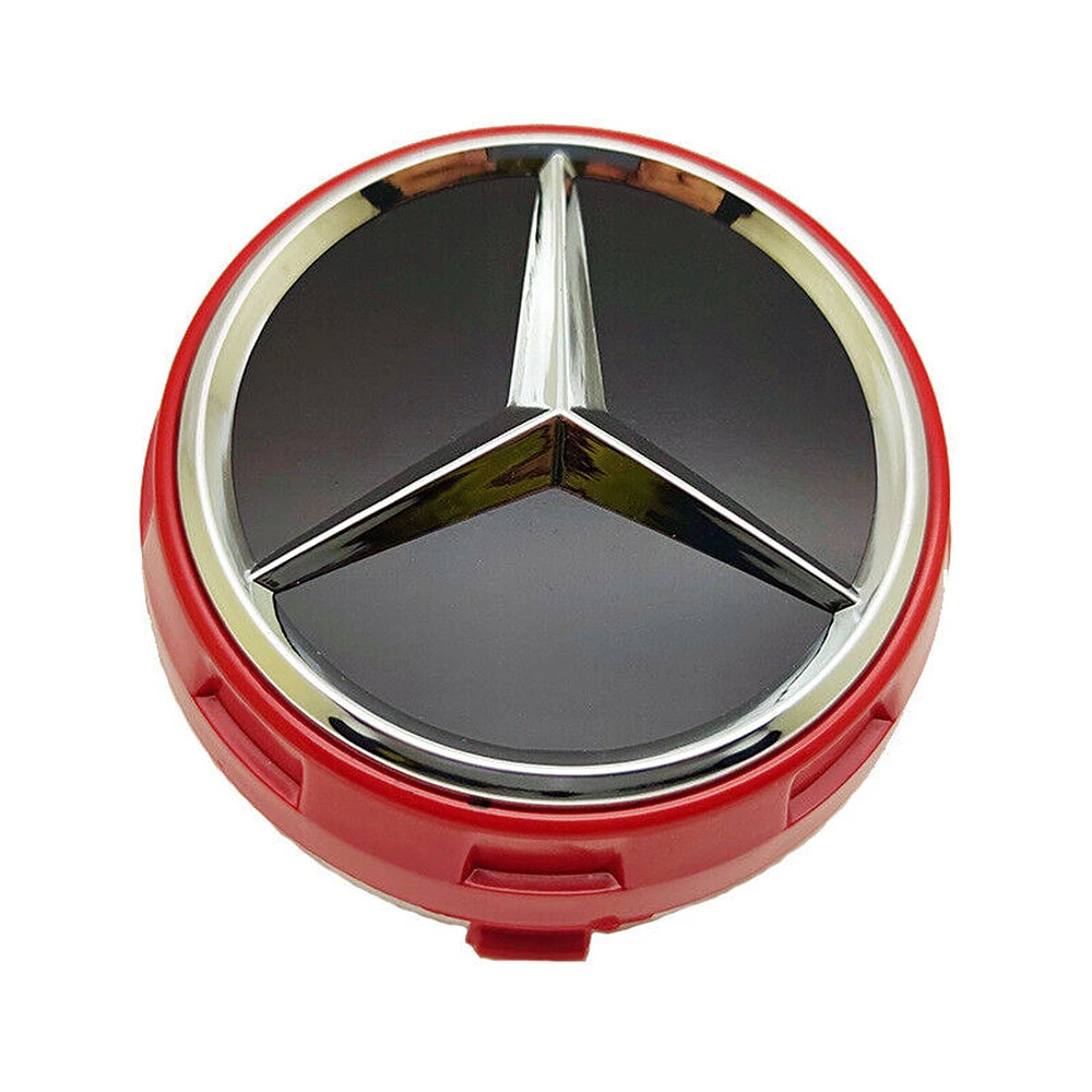 Καπάκι κέντρου ζάντας Mercedes κόκκινο-μαύρο 75mm 1τμχ Καπάκι κέντρου ζάντας Mercedes κόκκινο-μαύρο 75mm 1τμχ