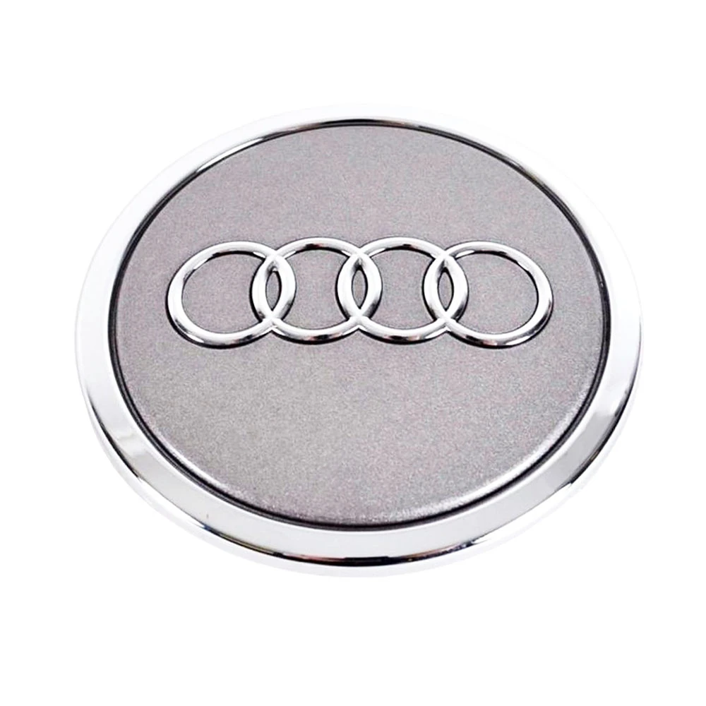 Καπάκι κέντρου ζάντας Audi γκρι με στεφάνι χρωμίου 69mm 1τμχ Καπάκι κέντρου ζάντας Audi γκρι με στεφάνι χρωμίου 69mm 1τμχ