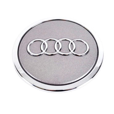 Καπάκι κέντρου ζάντας Audi γκρι με στεφάνι χρωμίου 69mm 1τμχ