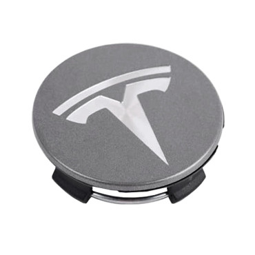 Καπάκι κέντρου ζάντας Tesla γκρι/χρωμίου 57mm 1τμχ