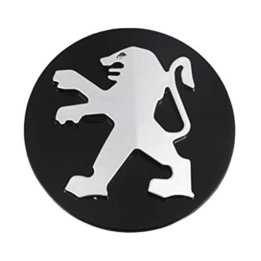 Καπάκι κέντρου ζάντας Peugeot μαύρο/χρωμίου 60mm
