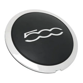 Καπάκι κέντρου ζάντας Fiat 500 χρωμίου μαύρο 133mm 1τμχ Καπάκι κέντρου ζάντας Fiat 500 χρωμίου μαύρο 133mm 1τμχ