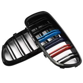 Καρδιές μάσκας για BMW F10/F11 (2010+) με διπλή γρίλια - Tri color - 2τμχ Καρδιές μάσκας για BMW F10/F11 (2010+) με διπλή γρίλια - Tri color - 2τμχ