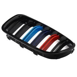 Καρδιές μάσκας για BMW F10/F11 (2010+) με διπλή γρίλια - Tri color - 2τμχ Καρδιές μάσκας για BMW F10/F11 (2010+) με διπλή γρίλια - Tri color - 2τμχ