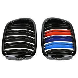 Καρδιές μάσκας για BMW E39 (1995-2003) με διπλή γρίλια - Tri color - 2τμχ Καρδιές μάσκας για BMW E39 (1995-2003) με διπλή γρίλια - Tri color - 2τμχ